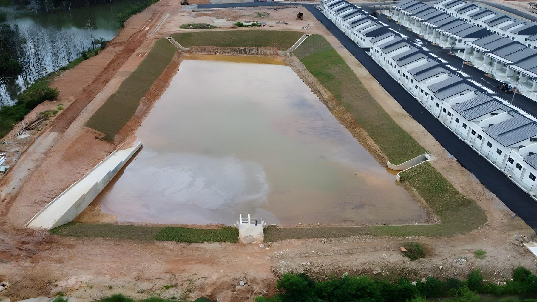 Detention pond — stormwater drainage